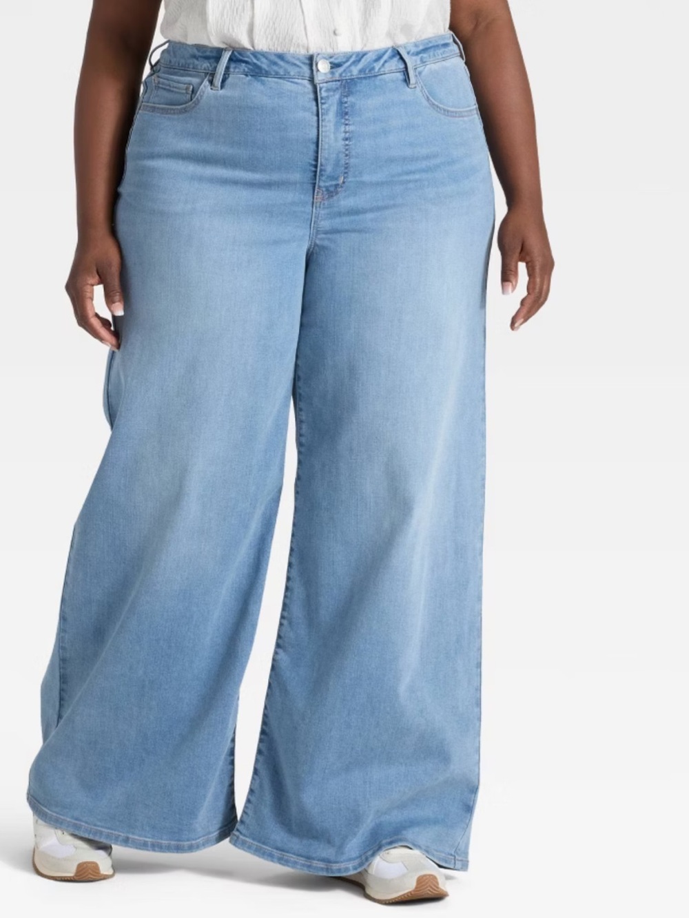 Ava & Viv Light Blue Wide-Leg Denim Jeans